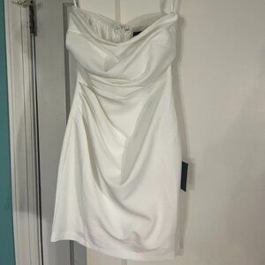 Lulus White Strapless Mini Dress XS